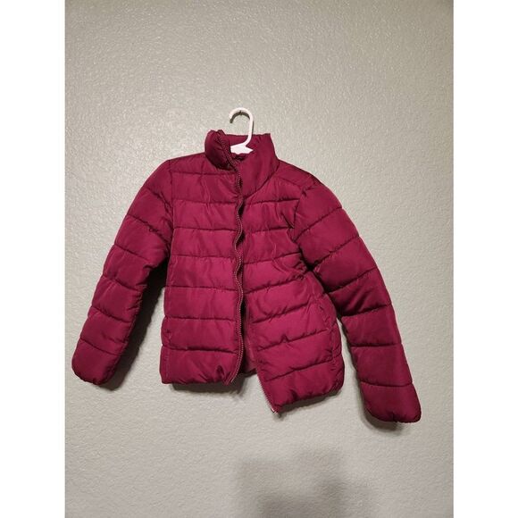 Children's place red size 5-6 red puffer jacket - Picture 1 of 7
